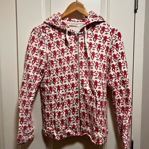 Roller Rabbit Pink Monkey Zip-Up Sweatshirt